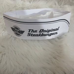 Steak and shake original paper hat.